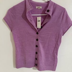 Anthropologie Pilcro Lavender Button-Down cardigan